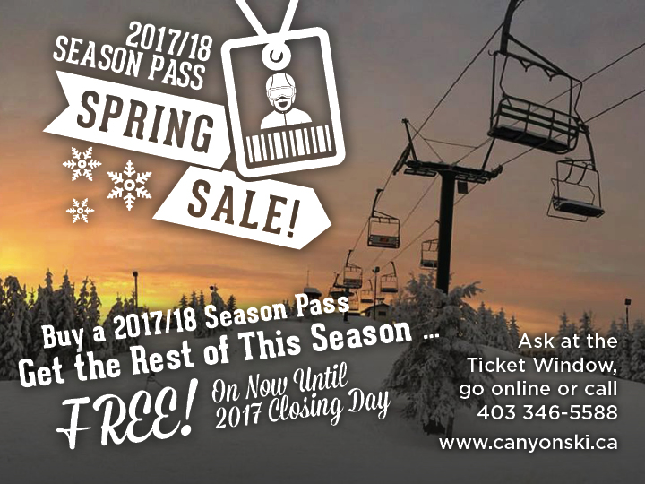 2017 Spring Sale - Get the rest of 2017 free when you buy a 2017/18 pass