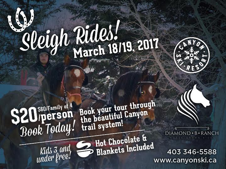 Canyon Sleigh Rides- 1 Weekend ONLY March 18/19th!!